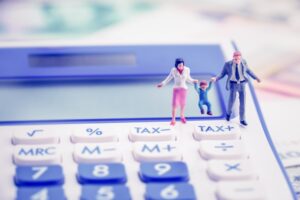 Couple organizing financial documents to prepare for divorce mediation on Long Island